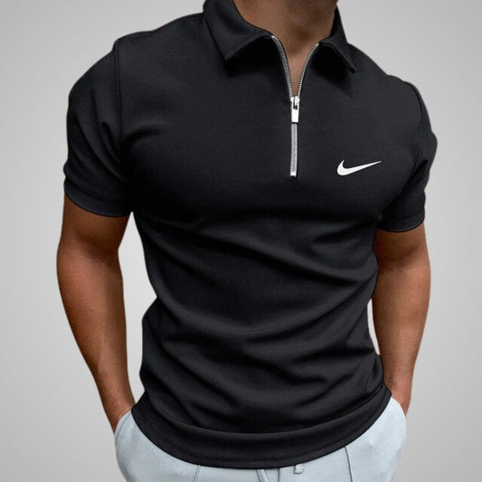 Casual Zip-Neck Polo - CLEARANCE PRICE