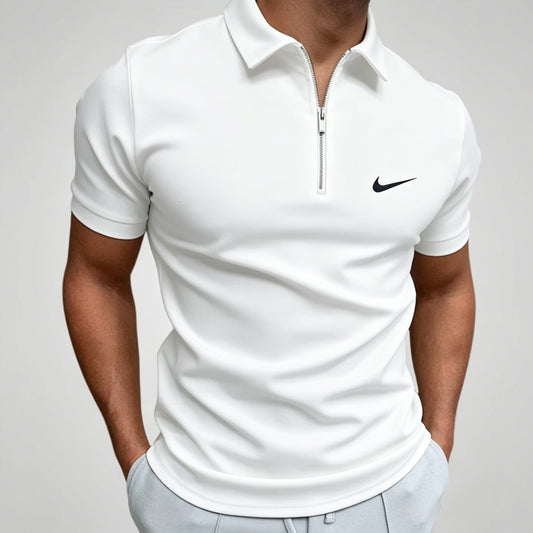 Casual Zip-Neck Polo - CLEARANCE PRICE